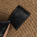 Women's Square Toe Block Heel Mule Shoes