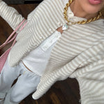 Women’s Striped Button Front Cardigan