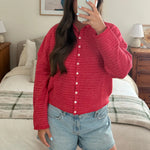 Women’s Striped Button Front Cardigan