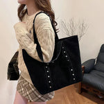 Women’s Stud Detail Shoulder Tote Bag