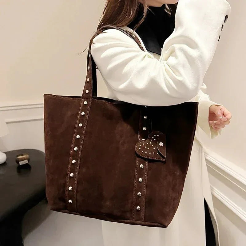 Women’s Stud Detail Shoulder Tote Bag