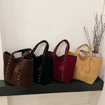 Women’s Stud Detail Shoulder Tote Bag