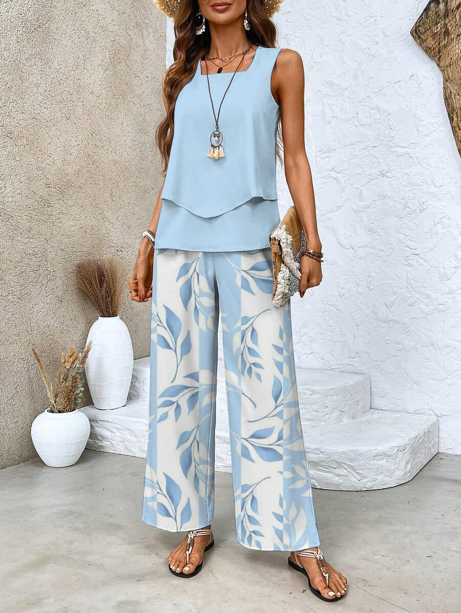 Women’s Tank Top & Wide Leg Pants 2 Piece Set