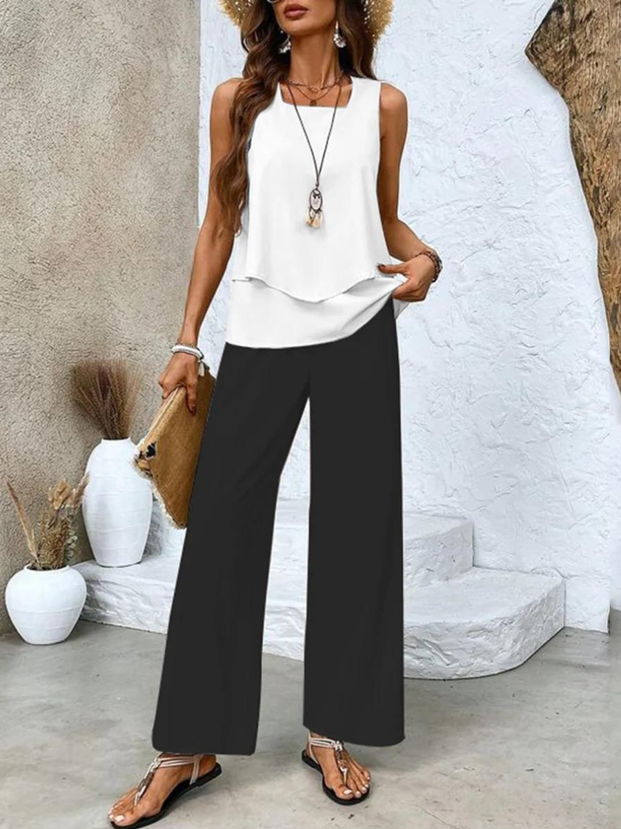 Women’s Tank Top & Wide Leg Pants 2 Piece Set