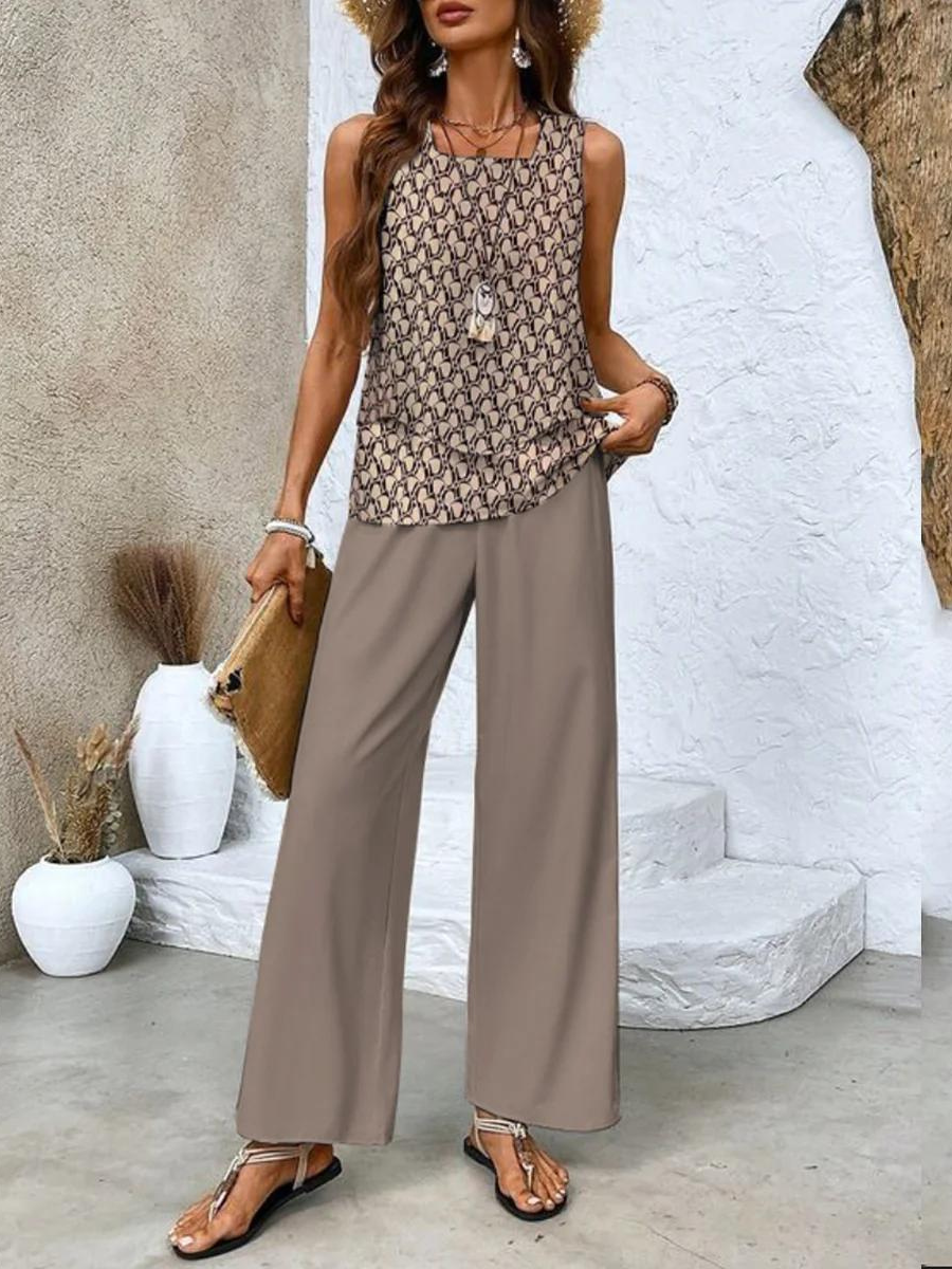 Women’s Tank Top & Wide Leg Pants 2 Piece Set
