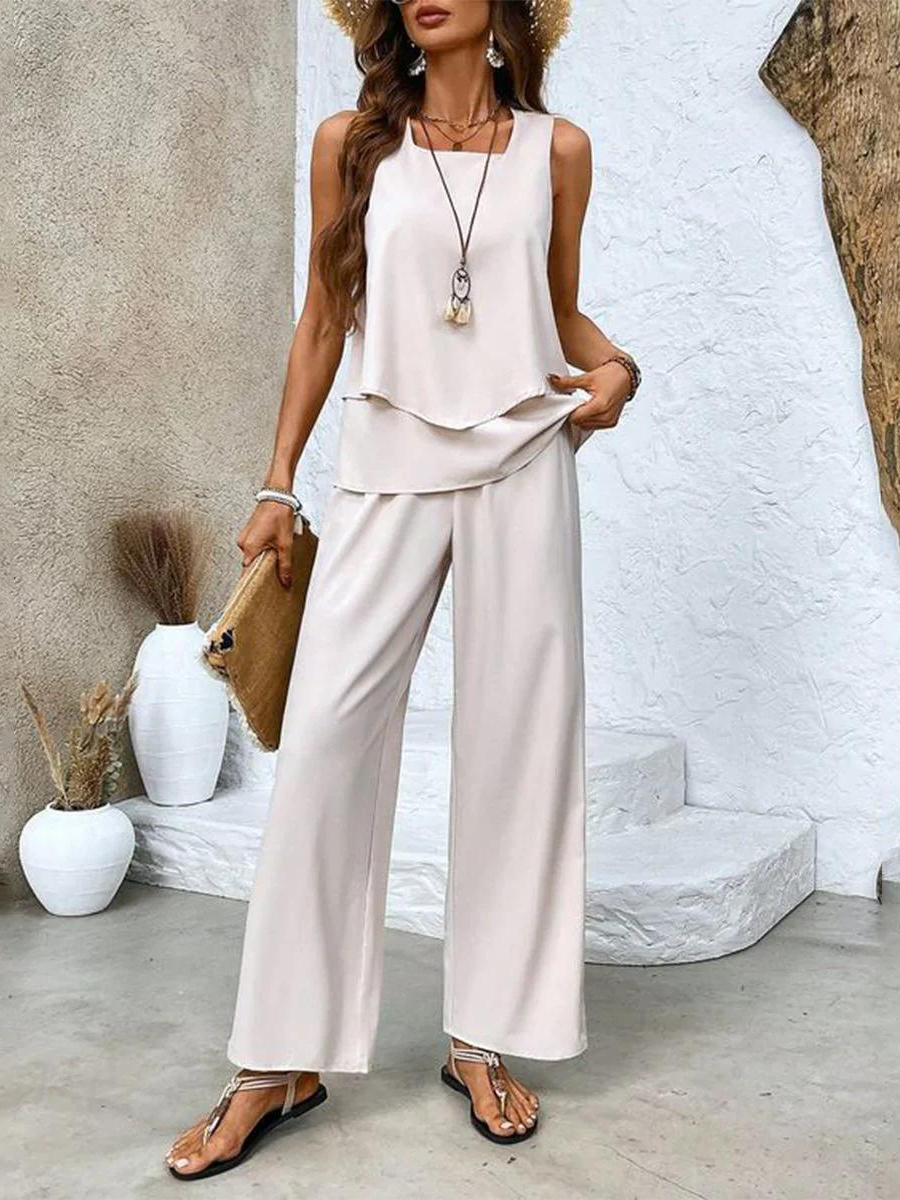 Women’s Tank Top & Wide Leg Pants 2 Piece Set