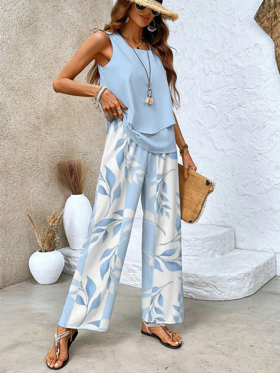 Women’s Tank Top & Wide Leg Pants 2 Piece Set