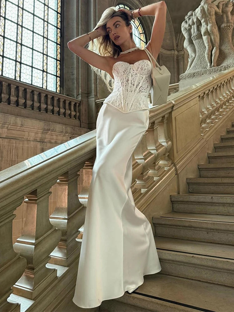 Women's Two Piece Strapless Wedding Guest Set