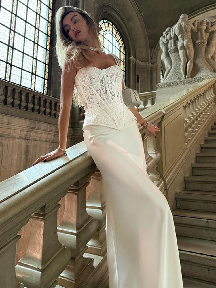 Women's Two Piece Strapless Wedding Guest Set