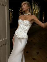 Women's Two Piece Strapless Wedding Guest Set