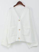 Women’s V-Neck Oversized Button Cardigan