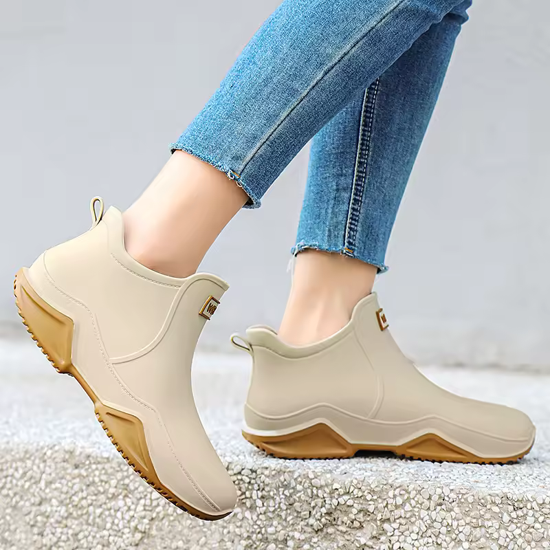 Women’s Waterproof Slip-On Rain Ankle Boots