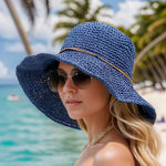 Women’s Wide Brim Woven Straw Sun Hat