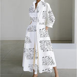 Women's Wrap Long Sleeve Shirt Maxi Dress