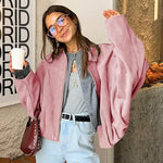 Women’s Zip Front Cropped Bomber Jacket