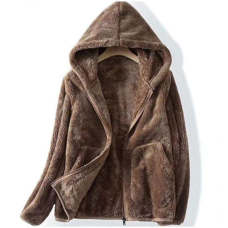 Women's Zip-Front Patch-Pocket Fleece Hoodie