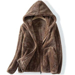 Women's Zip-Front Patch-Pocket Fleece Hoodie
