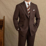 Men’s Double Breasted Peak Lapel Two Piece Formal Suit